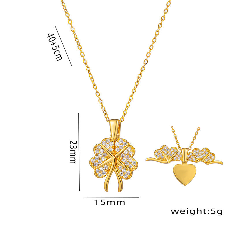 Minimalist Heart-Shaped Titanium Steel Pendant Necklace with Butterfly Charm and Engraving Space, O-Chain Locket Style for Women