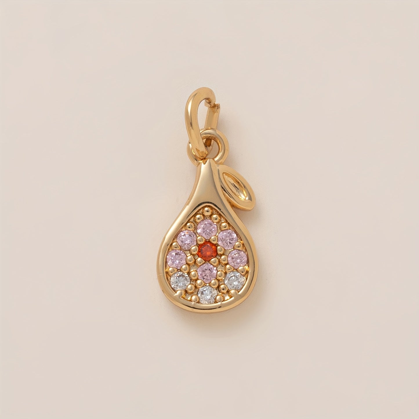 Minimalist Floral Pattern Brass PVD Plated Charm Bar