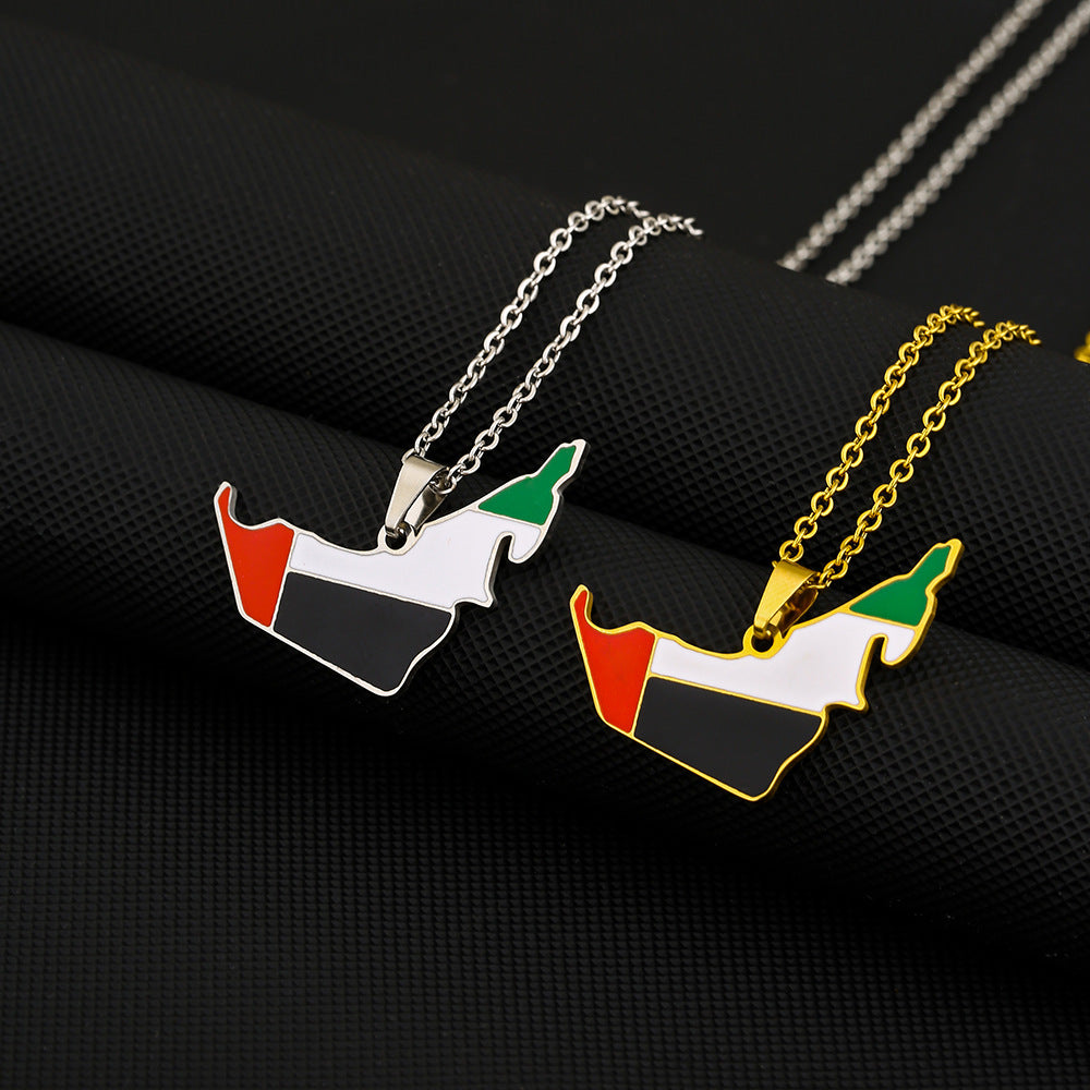Collana con ciondolo geometrico minimalista in acciaio al titanio con catena a O in acciaio inossidabile galvanizzato per uomo e donna