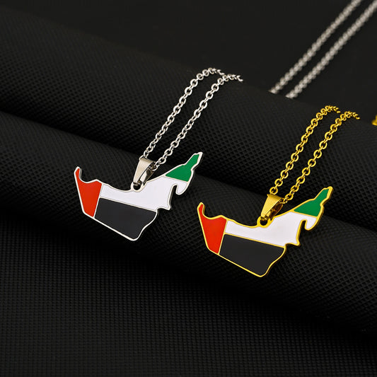 Minimalist Geometric Titanium Steel Pendant Necklace with Electroplated Stainless Steel O-Chain for Women and Men