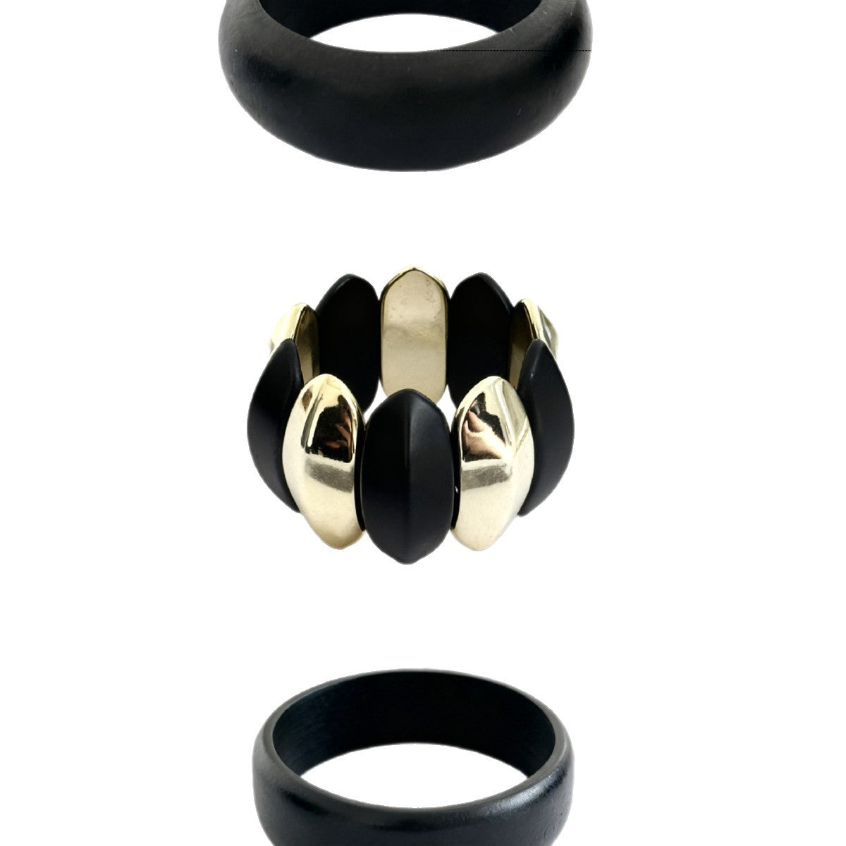 Vintage Wide Irregular Oval Geometric Acrylic Bracelet Polished Finish