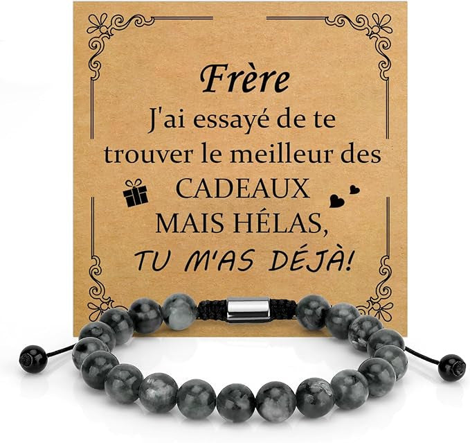Unisex Heart Natural Stone Beaded Bracelet