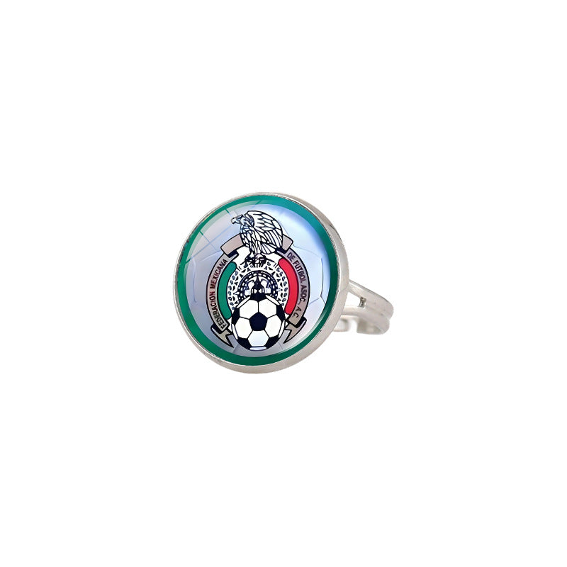 Anello sportivo geometrico in lega placcata, unisex, fascia regolabile