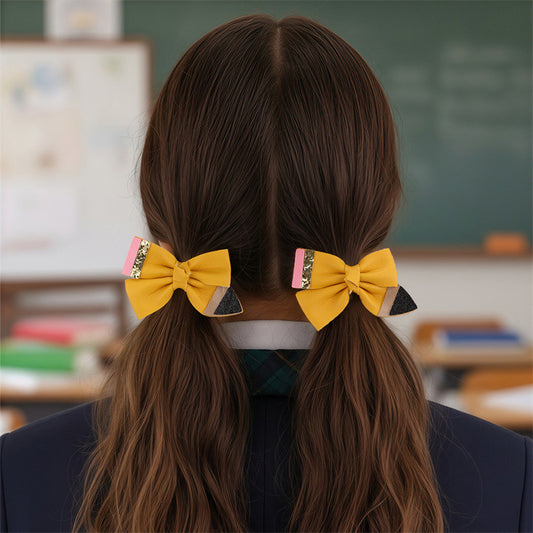 Natural Style Bow-Shaped Hair Clip for Kids Made of Polyester with Ruffled and Netted Texture in Princess Collection