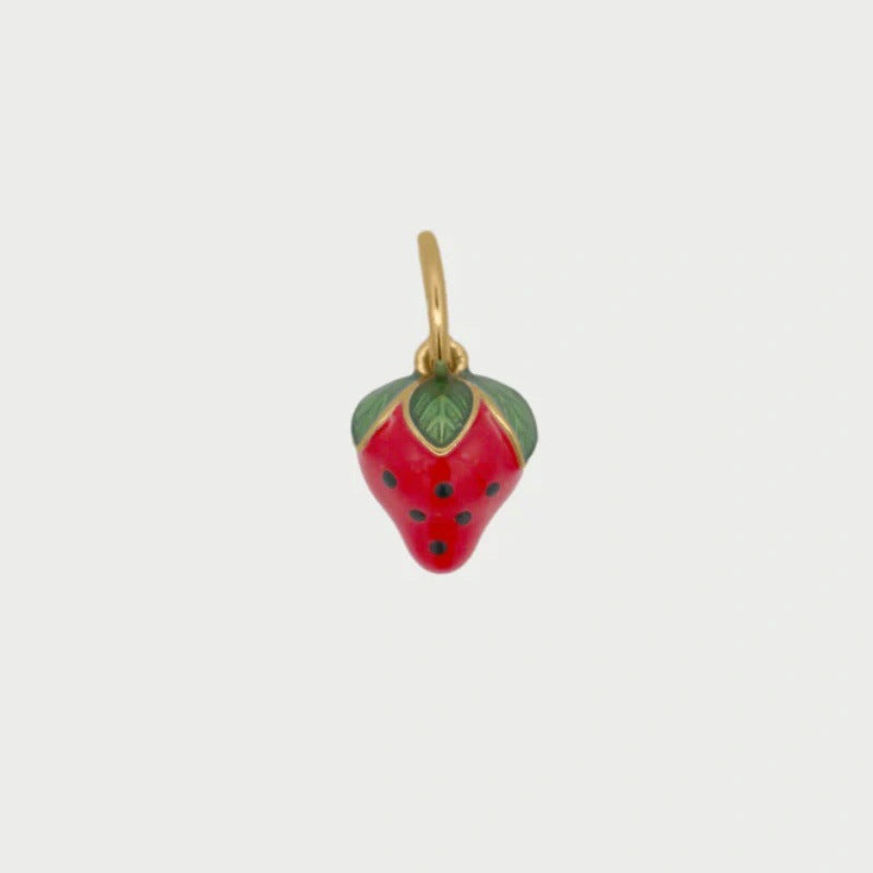Vintage 18K Gold Plated Stainless Steel Geometric Animal Frog Mushroom Charm Bar for Women