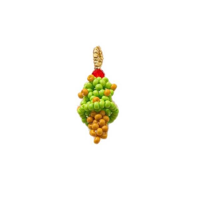 Sweet Handmade Woven Fruit Floral Acrylic Charm Bar Pendant
