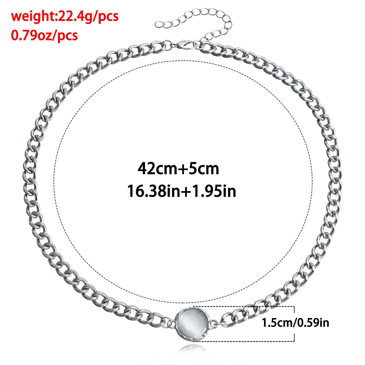 Minimalist Geometric Alloy Choker Necklace for Women with Plated Finish