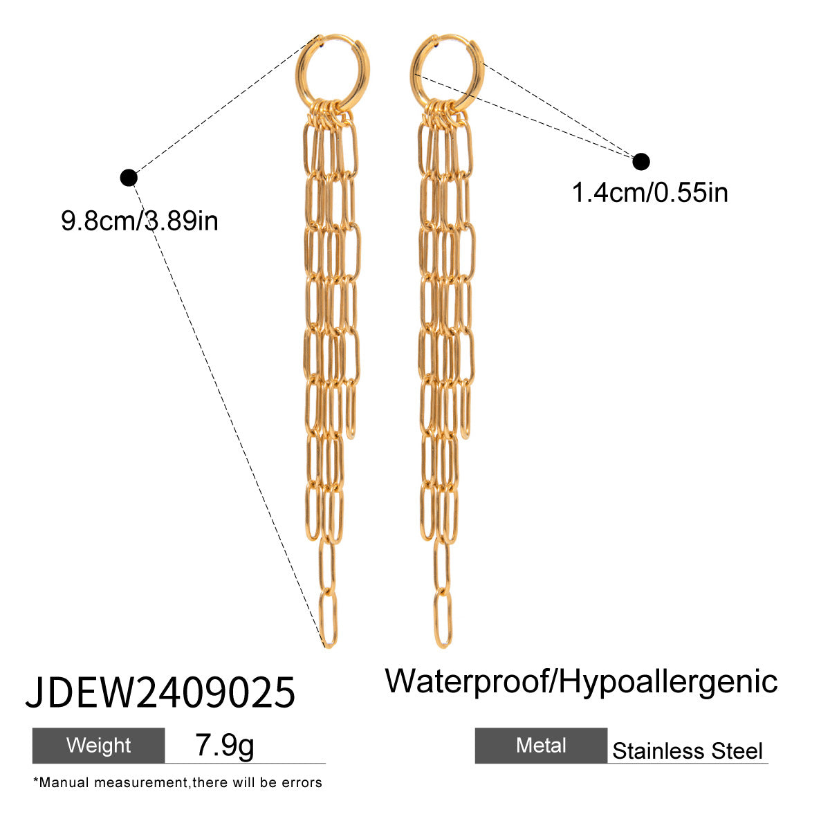 Aretes de Acero Inoxidable Geométricos con Baño para Mujer, Joyería de Oreja Lujosa, Ligera, de Moda Minimalista