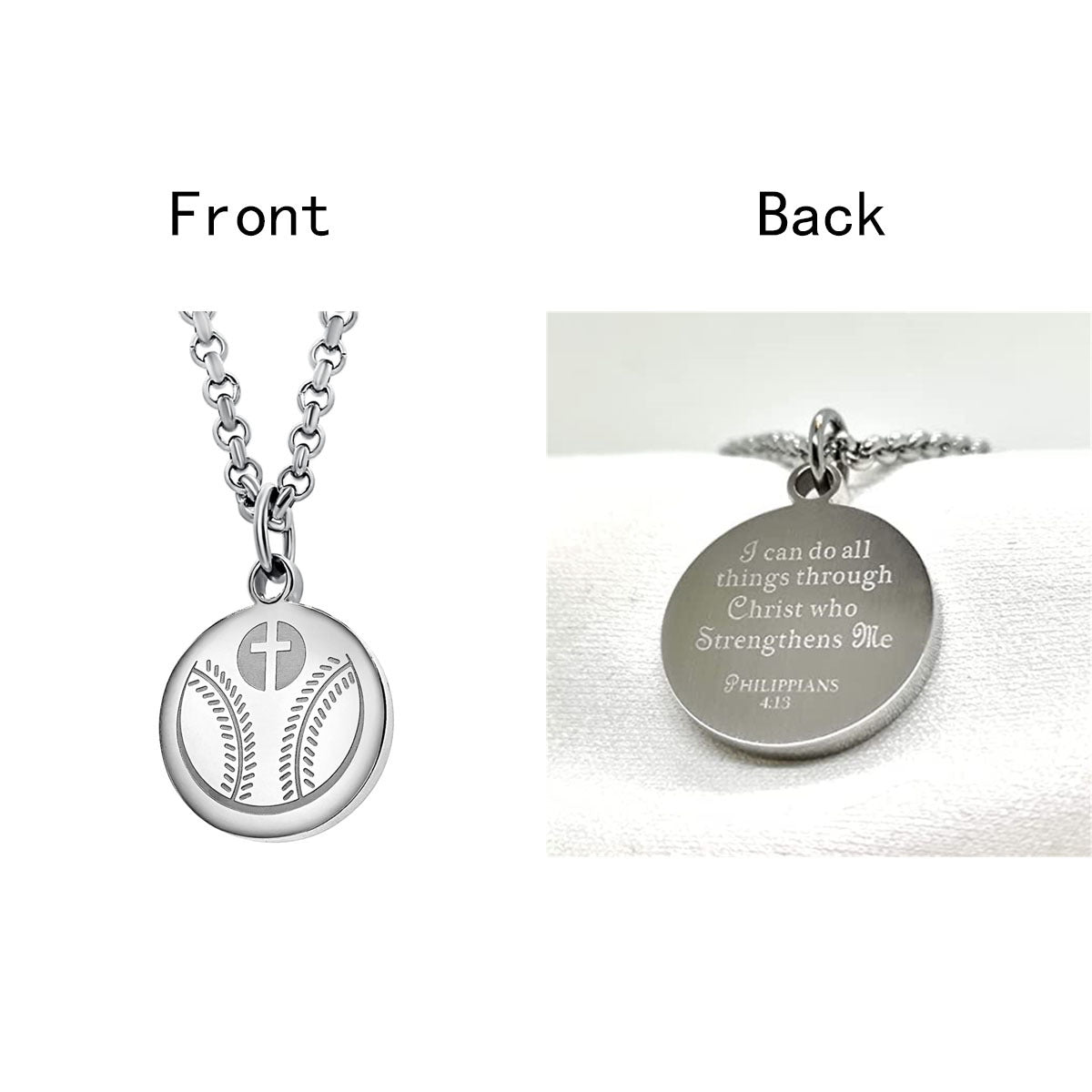 Collana girocollo da donna con ciondolo rotondo geometrico minimalista in acciaio al titanio con finitura lucida e catena a O