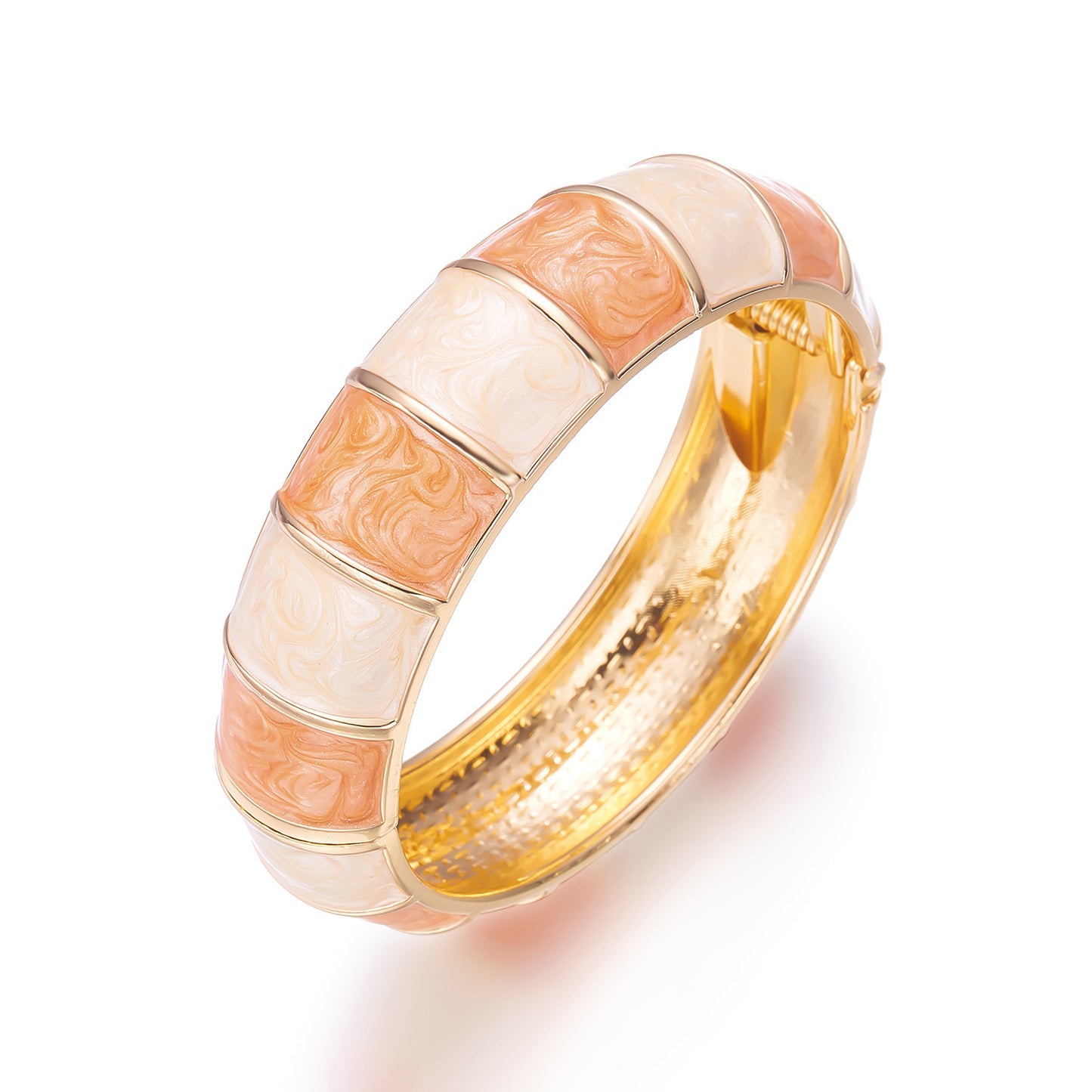 Set di Bracciali in Lega Placcata, con Smalto Geometrico Sgocciolante, alla Moda