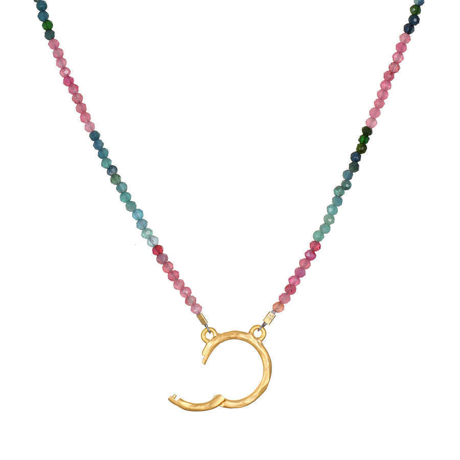 Vintage 18K Gold Plated Stainless Steel Mask Pendant Necklace Charm Bar for Unisex