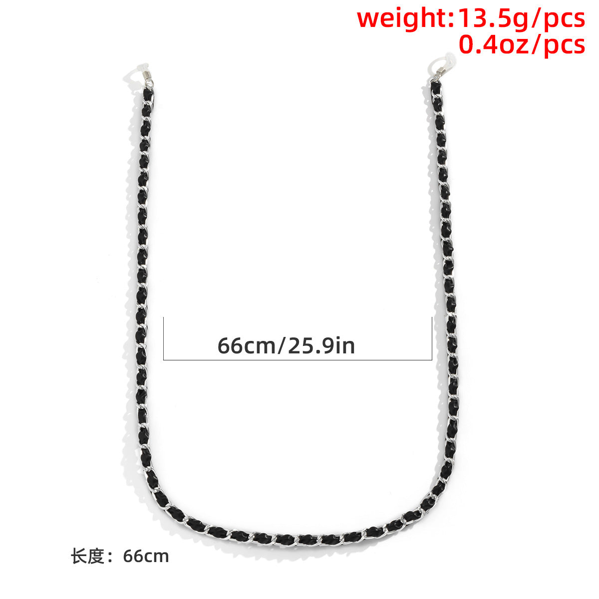 Punk-Style Geometric Pendant Necklace for Women with PU-Wrapped Metal Chain and Electroplated Finish