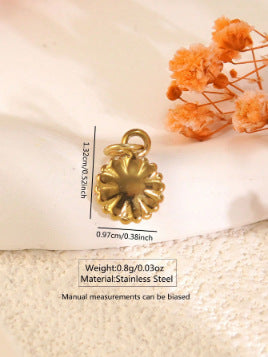 Vintage Heart Stainless Steel Plated Charm Bar Pendant