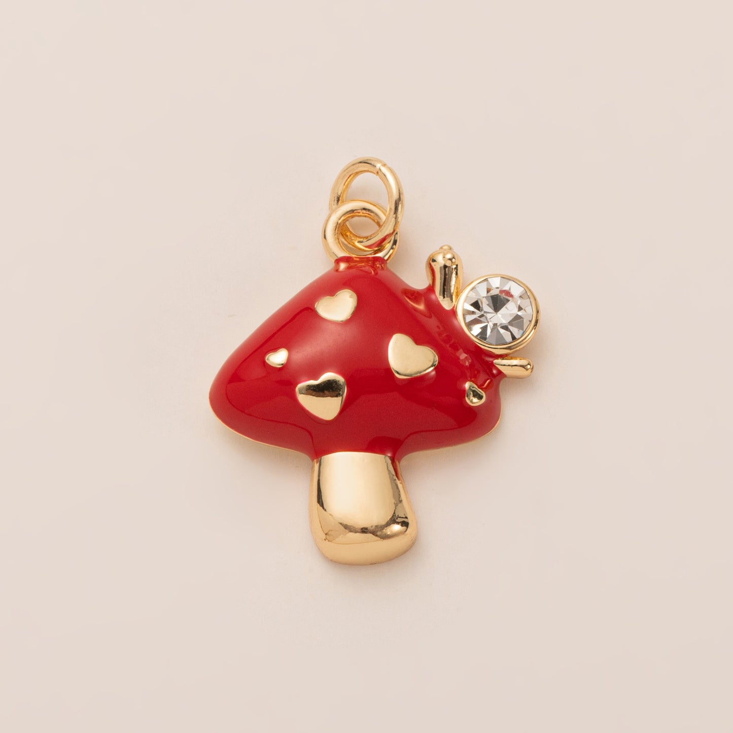 Geometric Plated Brass Necklace with Colorful Natural Gemstone Pendant