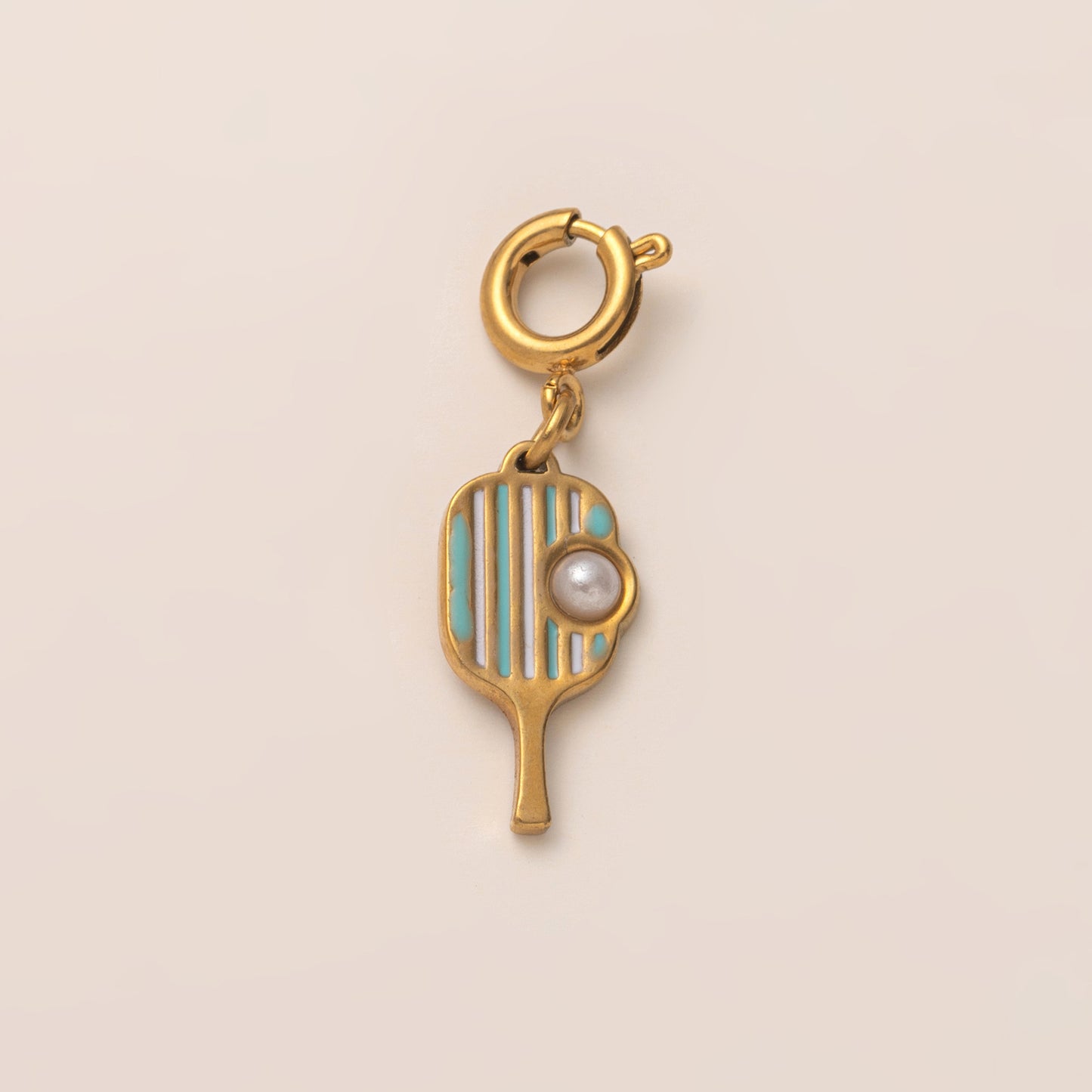 Barretta charm vintage a forma di cuore in acciaio inossidabile placcato oro PVD