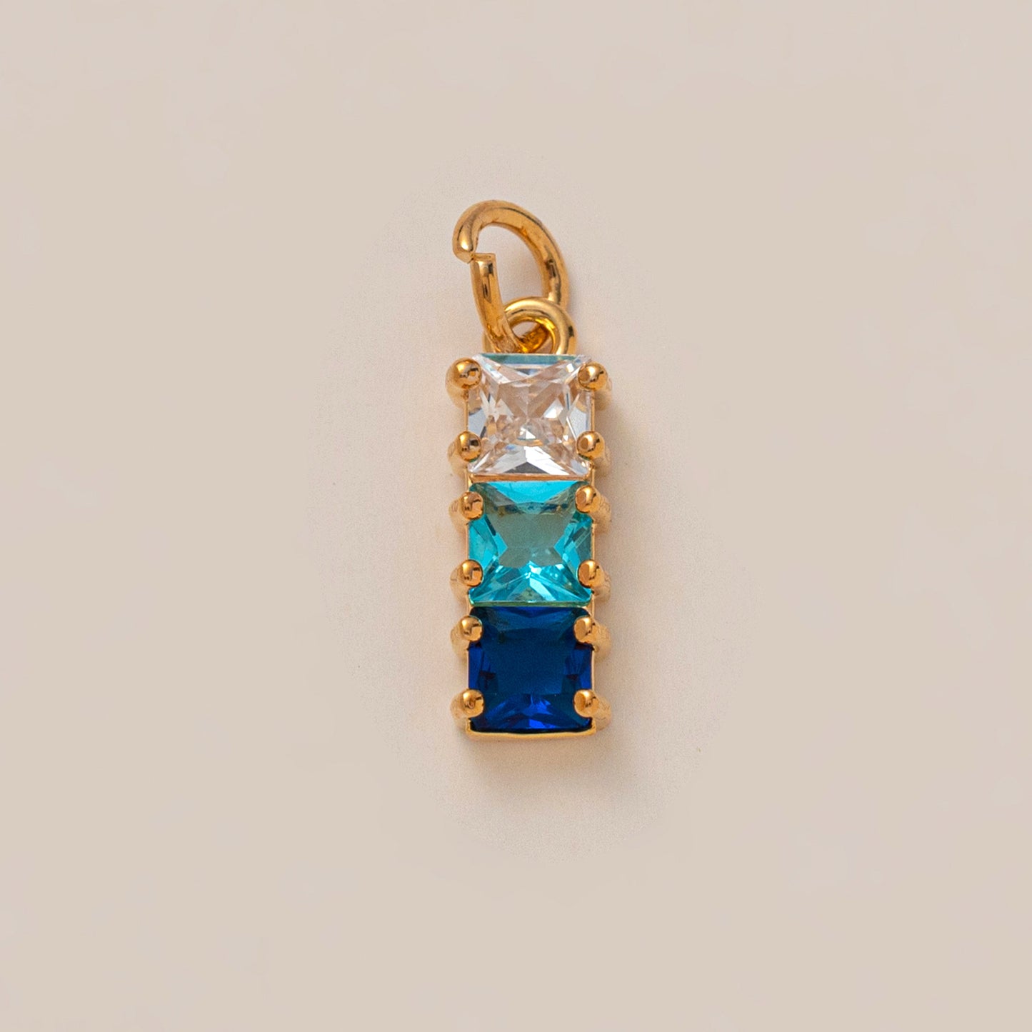 Vintage Gold Plated Brass Crystal Floral Animal DIY Charm Bar Pendant