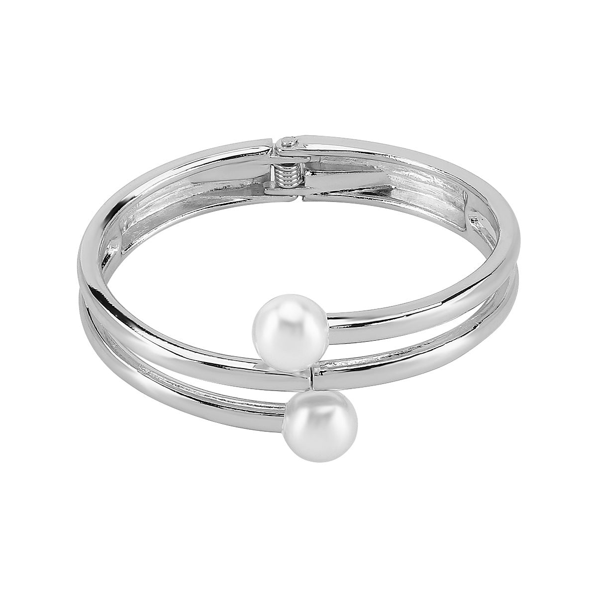Pulsera de perlas multilazos de inspiración vintage para mujer, con cuerpo de aleación y chapado en oro, diseño ligero de muelle