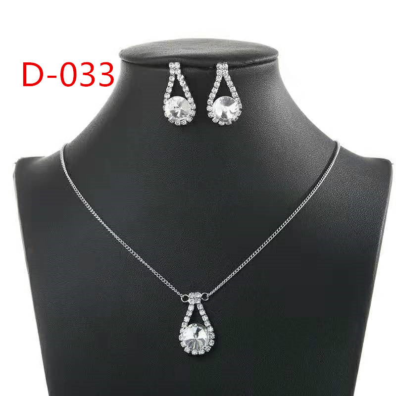 Minimalist Heart Teardrop Bell Pendant Necklace and Earrings Set in Alloy with Plated Finish for Women