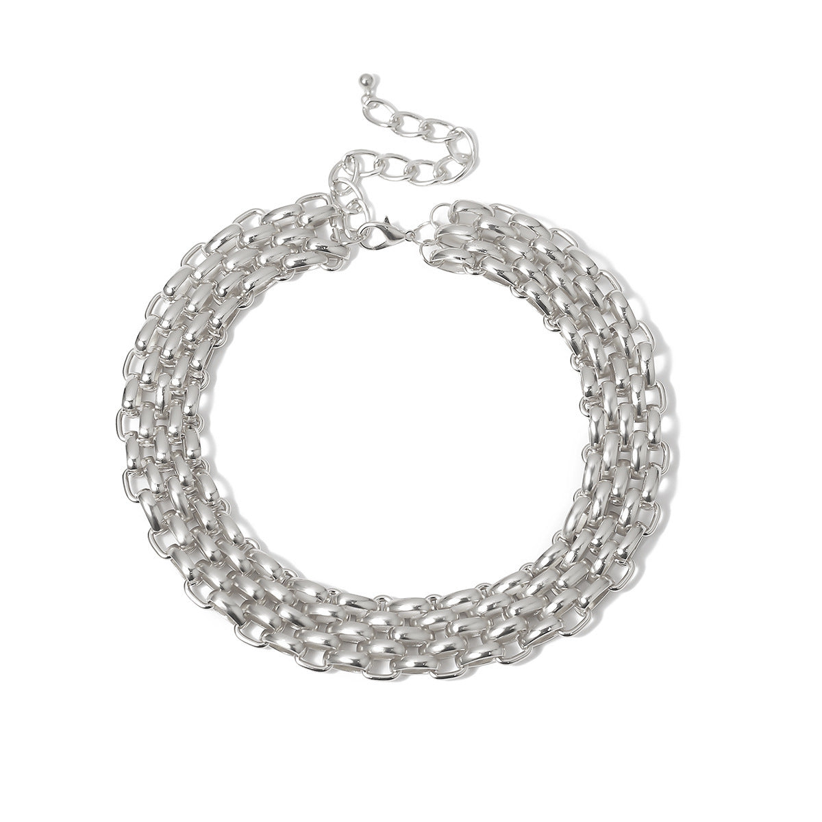 Vintage Minimalist Curb Chain Necklace Women Alloy Stainless Steel Choker