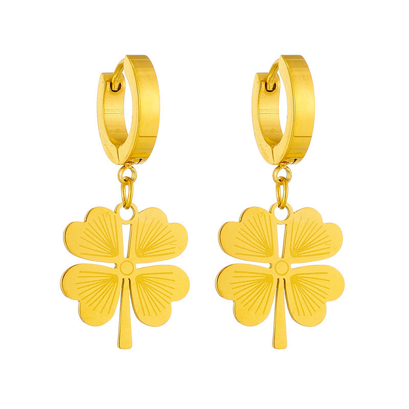 Collar con colgante minimalista de acero de titanio en forma de corazón con incrustaciones de oro para mujer