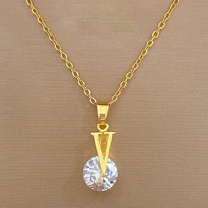 Collar Colgante de Luna Geométrica Minimalista para Mujer y Hombre Cadena Fina de Acero Inoxidable para Clavícula con Acentos de Circonita