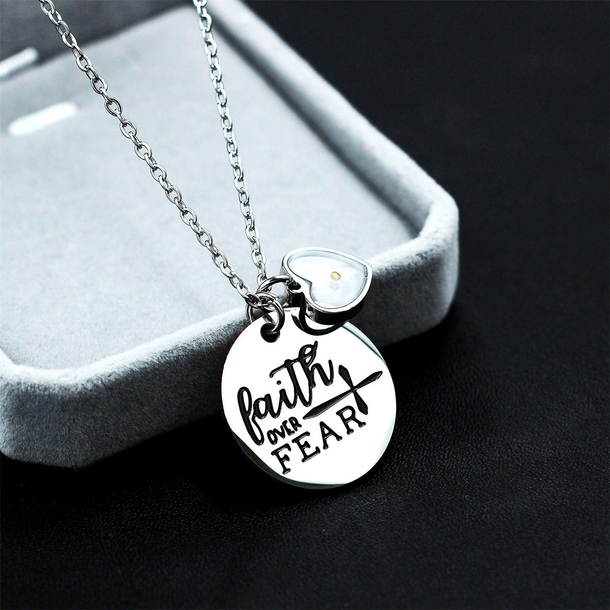 Minimalist Geometric Cross Pendant Necklace in Stainless Steel with Titanium Steel Charm and Electroplated Finish for Women
