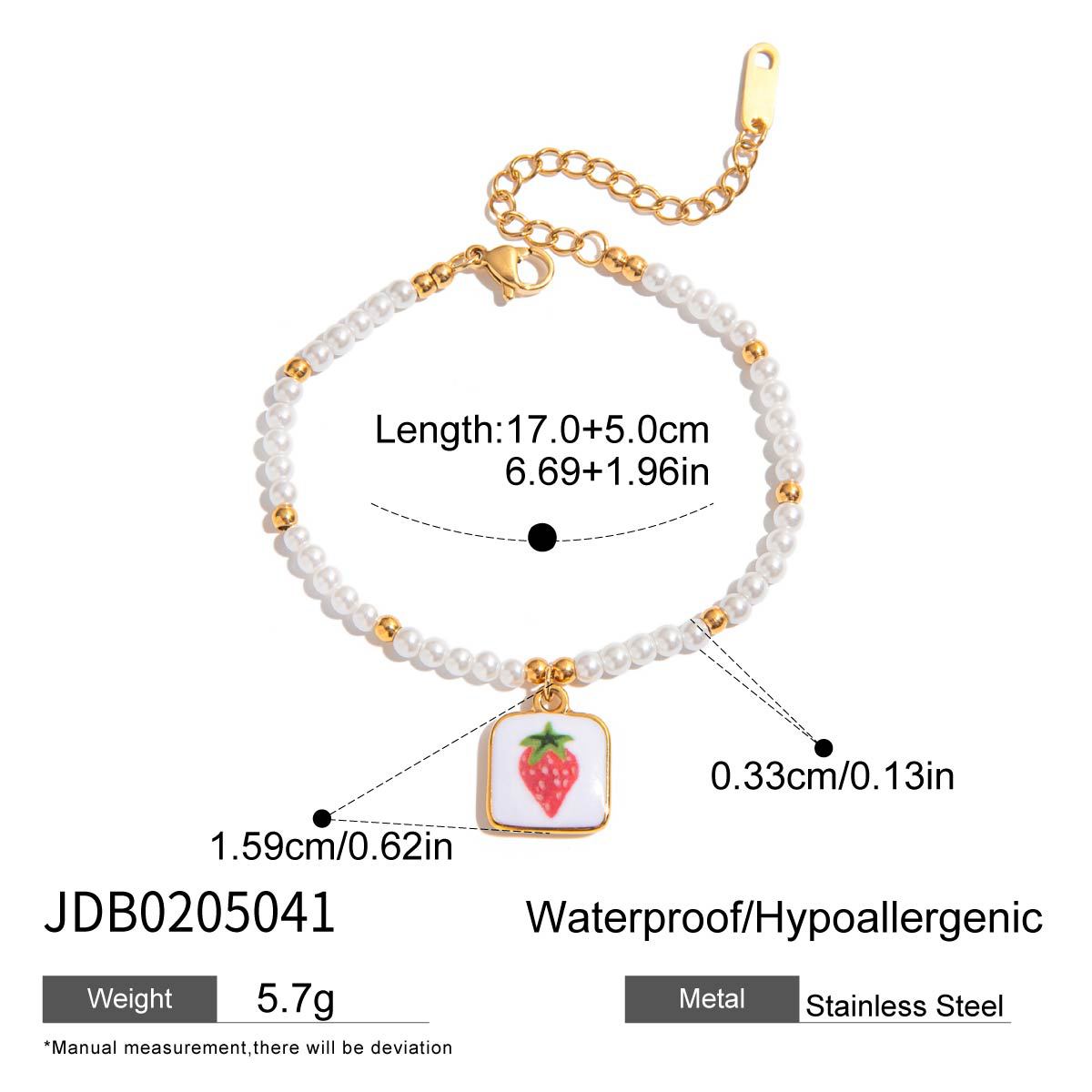 Bracciale Minimalista Geometrico Placcato Acciaio Inossidabile con Finitura Smaltata da Donna