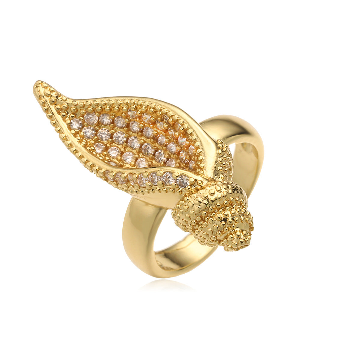Minimalist Geometric Plated Brass Snail Shell Open Ring for Women