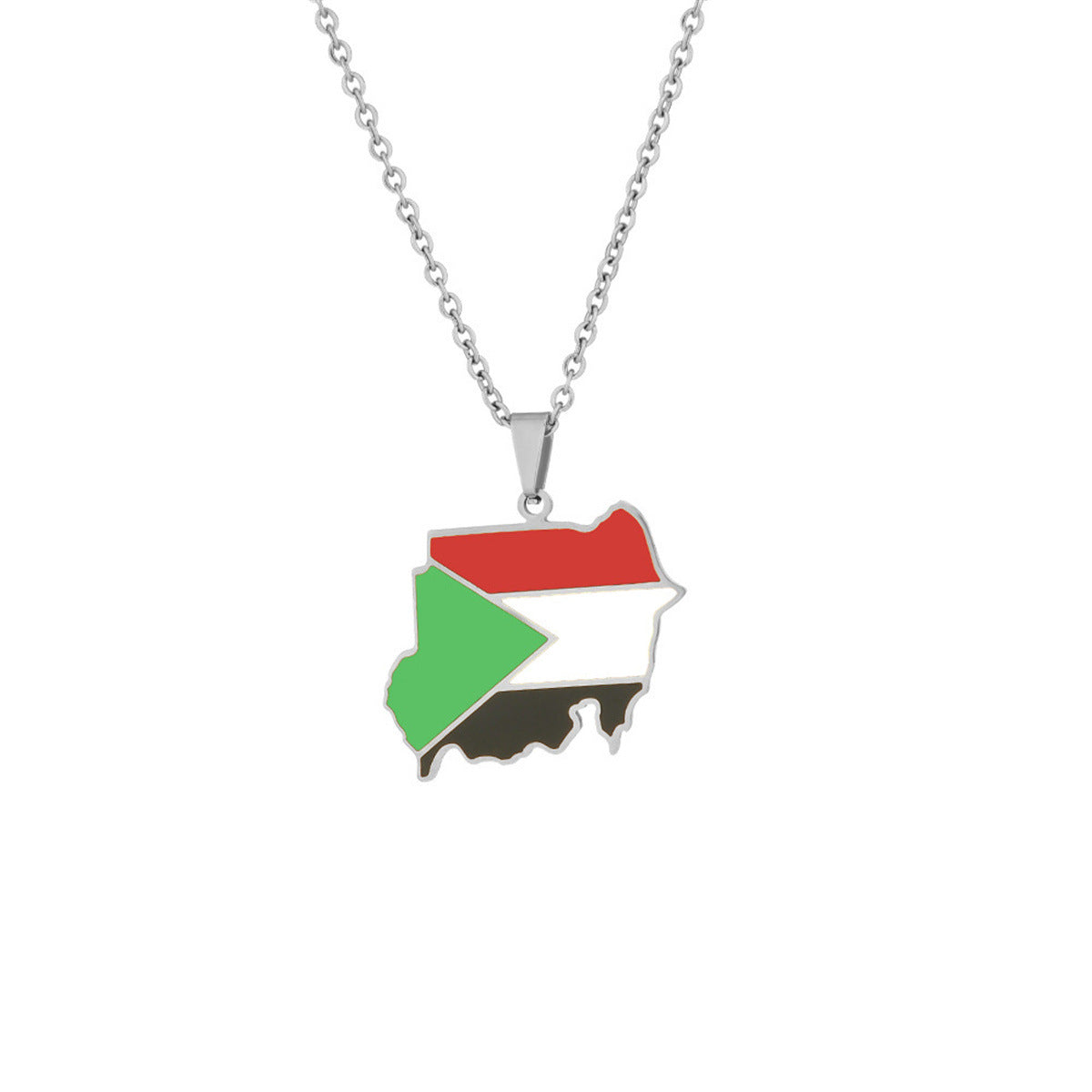 Natural Style Geometric Pendant Necklace for Unisex in Stainless Steel with Titanium Steel Charm and Polished Finish