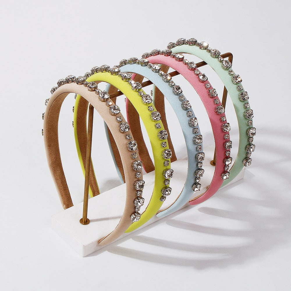 Elegant Minimalist Geometric Hairband for Women with Alloy Base and Rhinestone Accents