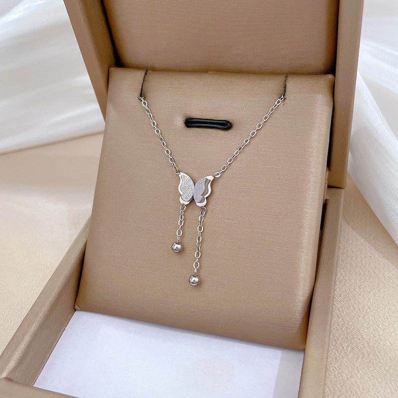 Collana in acciaio al titanio geometrica minimalista per unisex con catena irregolare