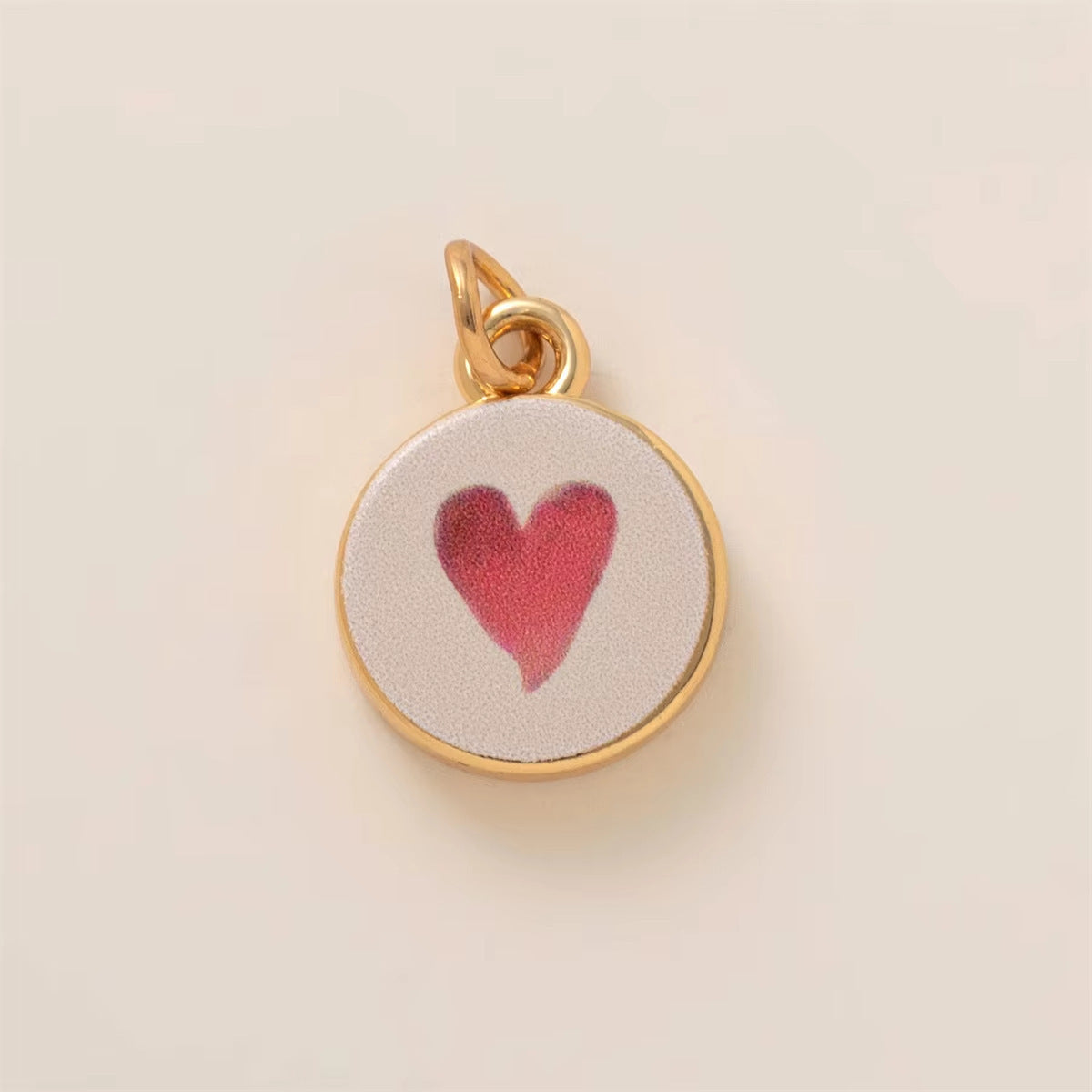 Sweet Heart Geometric Brass Cubic Zirconia Pendant Necklace