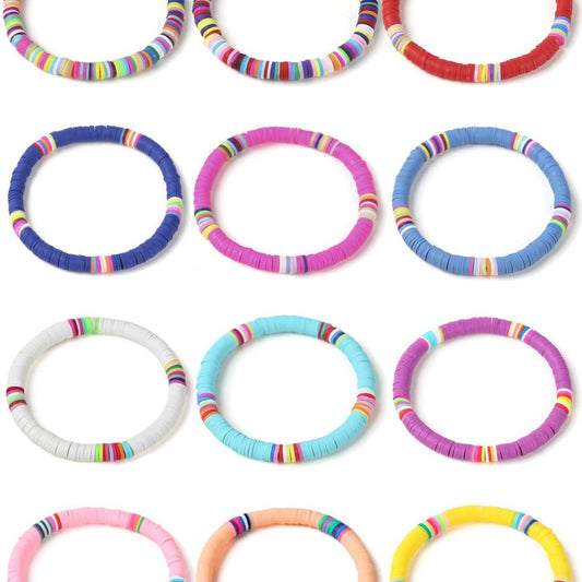 Bohemian Geometric Resin Bracelet Unisex Colorful Rainbow Hand Jewelry