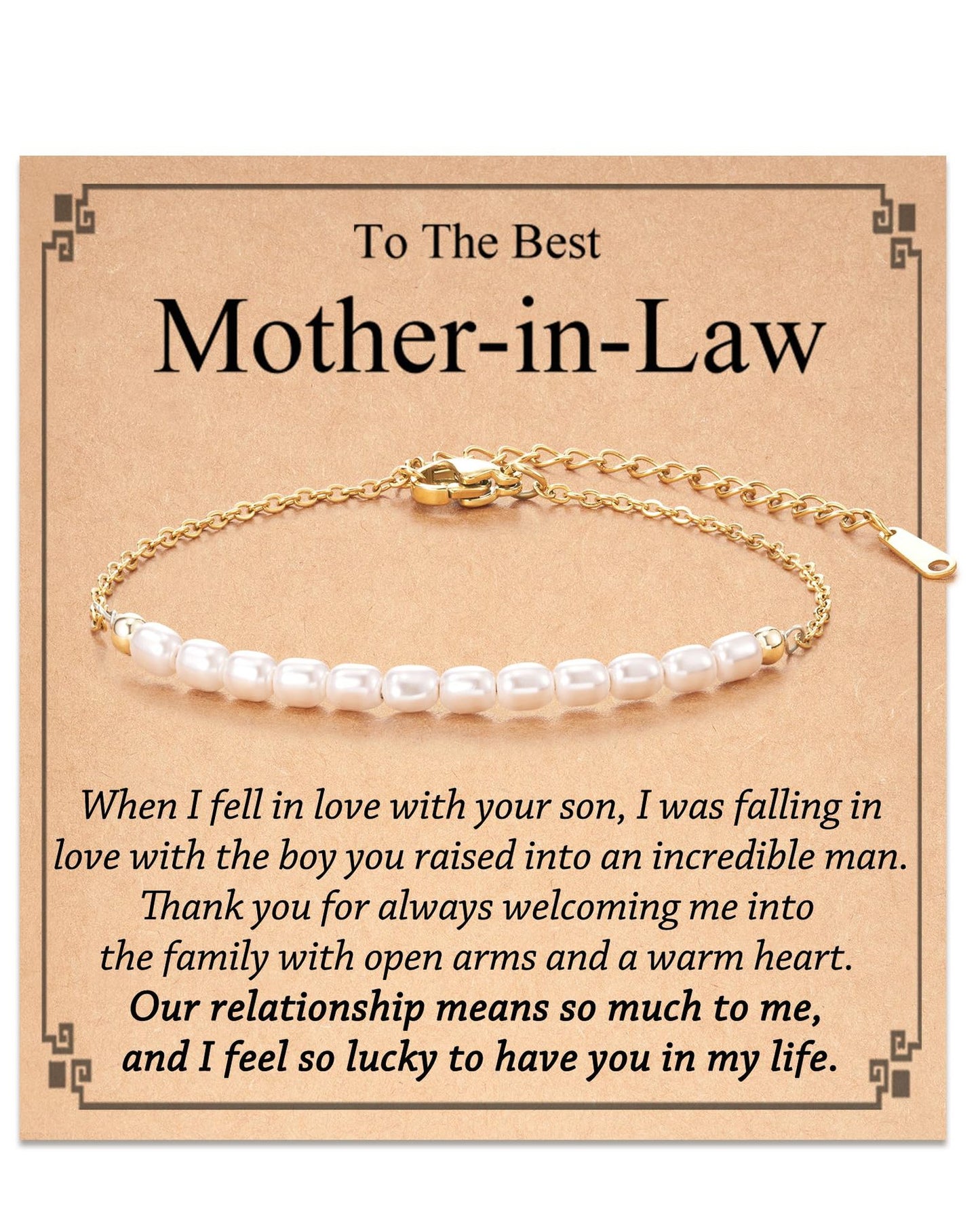 Sweet Teardrop Pearl Stainless Steel Bracelet Unisex Handmade Jewelry