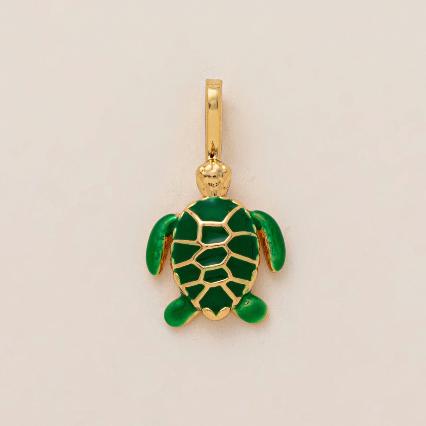 Vintage 18K Gold Plated Brass Animal Charm Bar