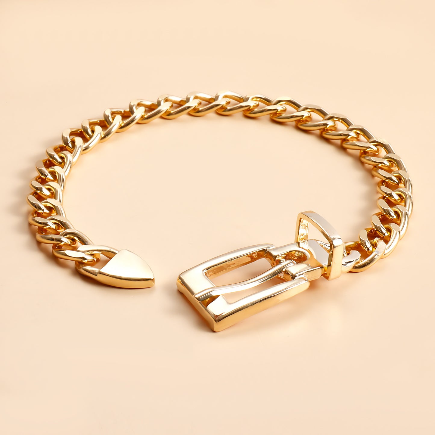 Geometric Alloy Anklet for Women with Minimalist Design and Elegant Finish