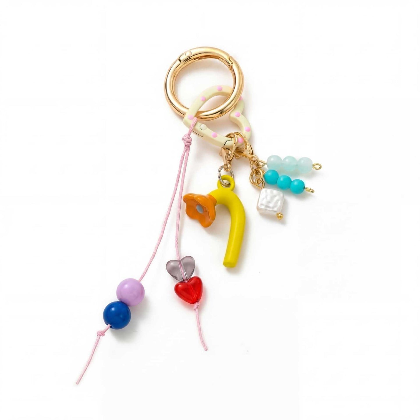 Minimalist Alloy Animal Butterfly Heart Fruit Charm Bar for Bag Keychain