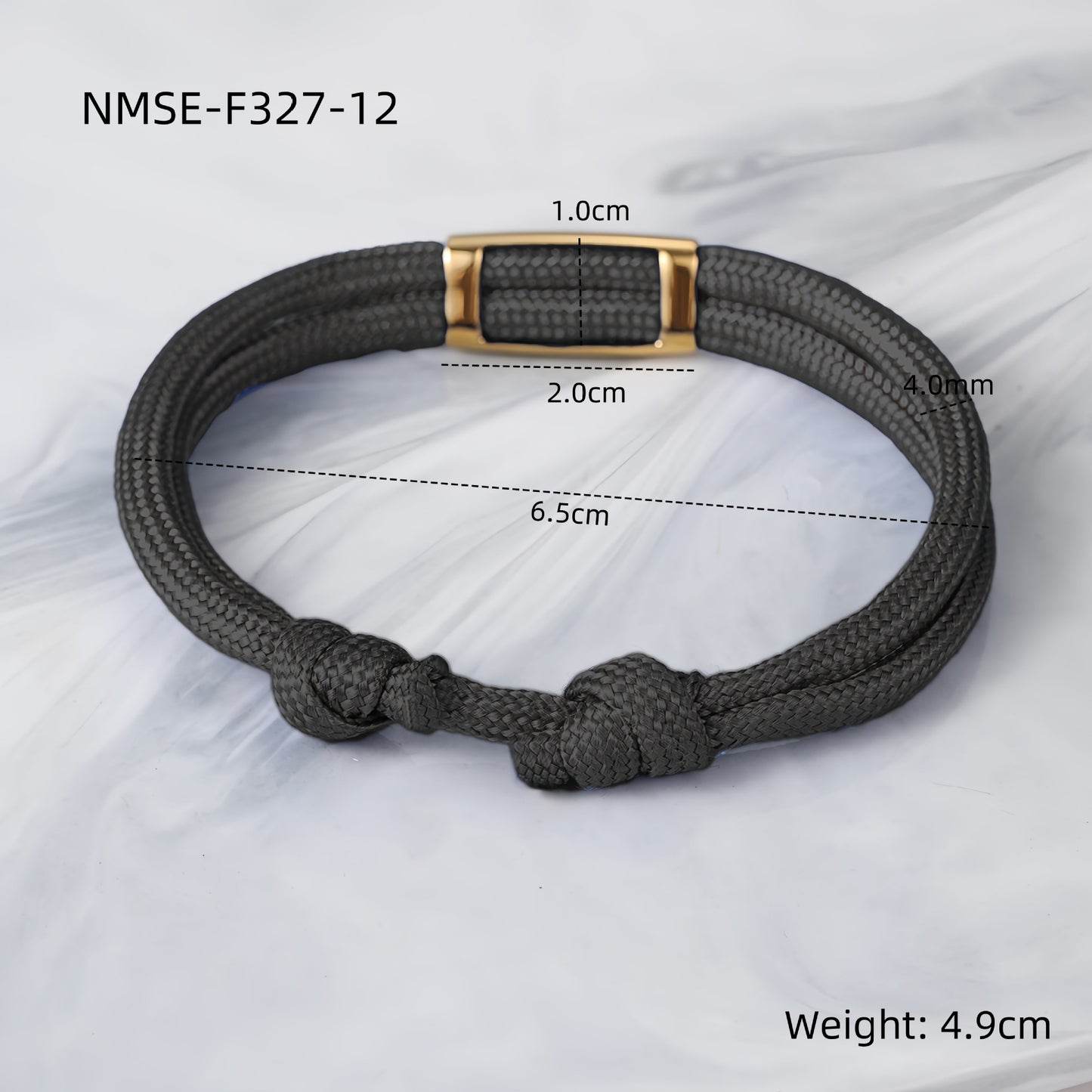 Pulsera trenzada minimalista de paracord con charm de acero de titanio para hombres y mujeres, grabado personalizado, regalo para familiares y festividades
