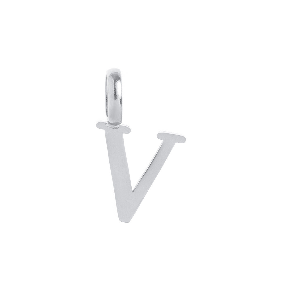 Minimalist Titanium Steel 18K Gold Plated PVD Letter Charm Bar