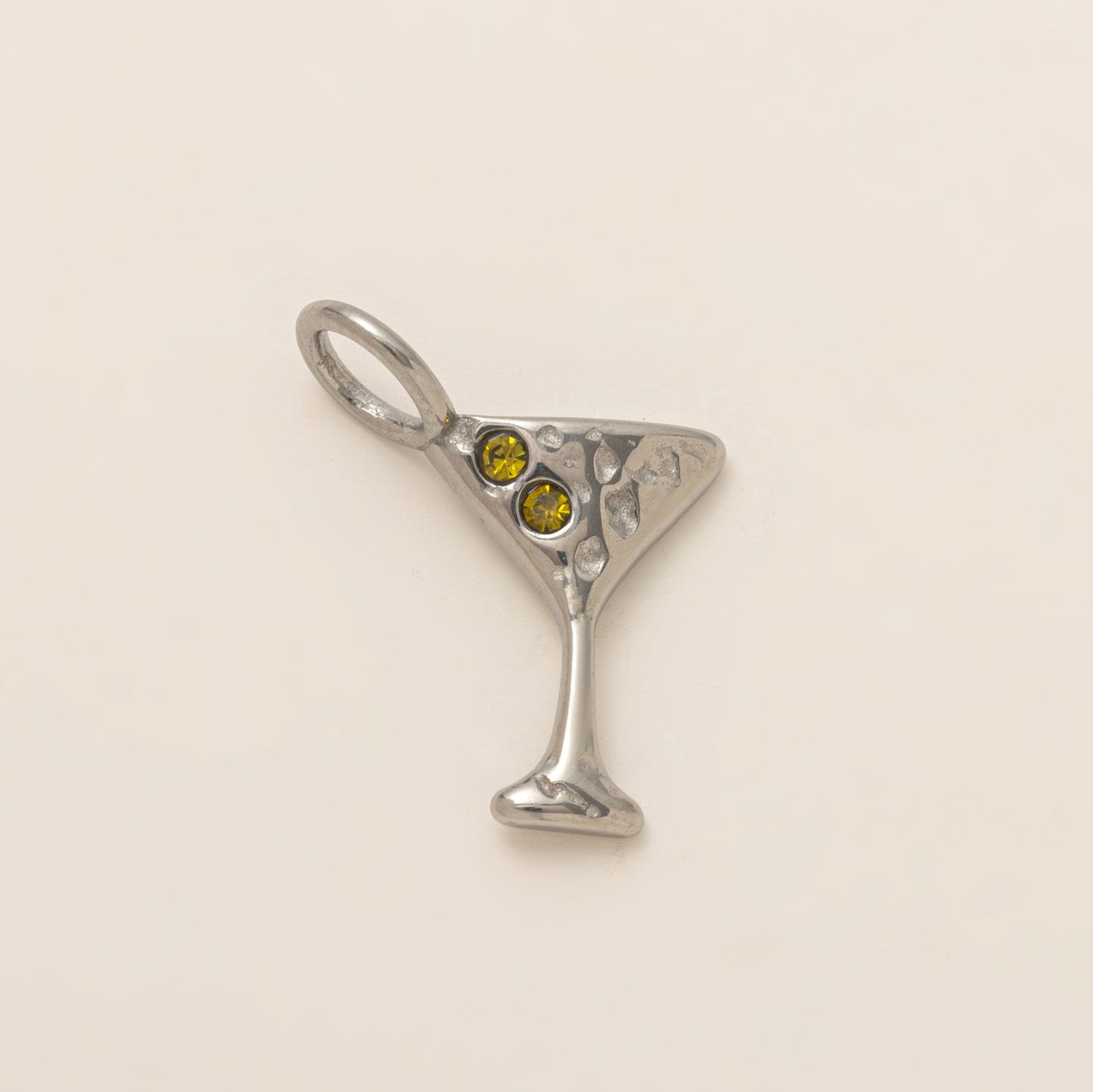 Vintage Geometric Stainless Steel 18K Gold Plated PVD Rhinestone Inlay DIY Charm Bar Pendant