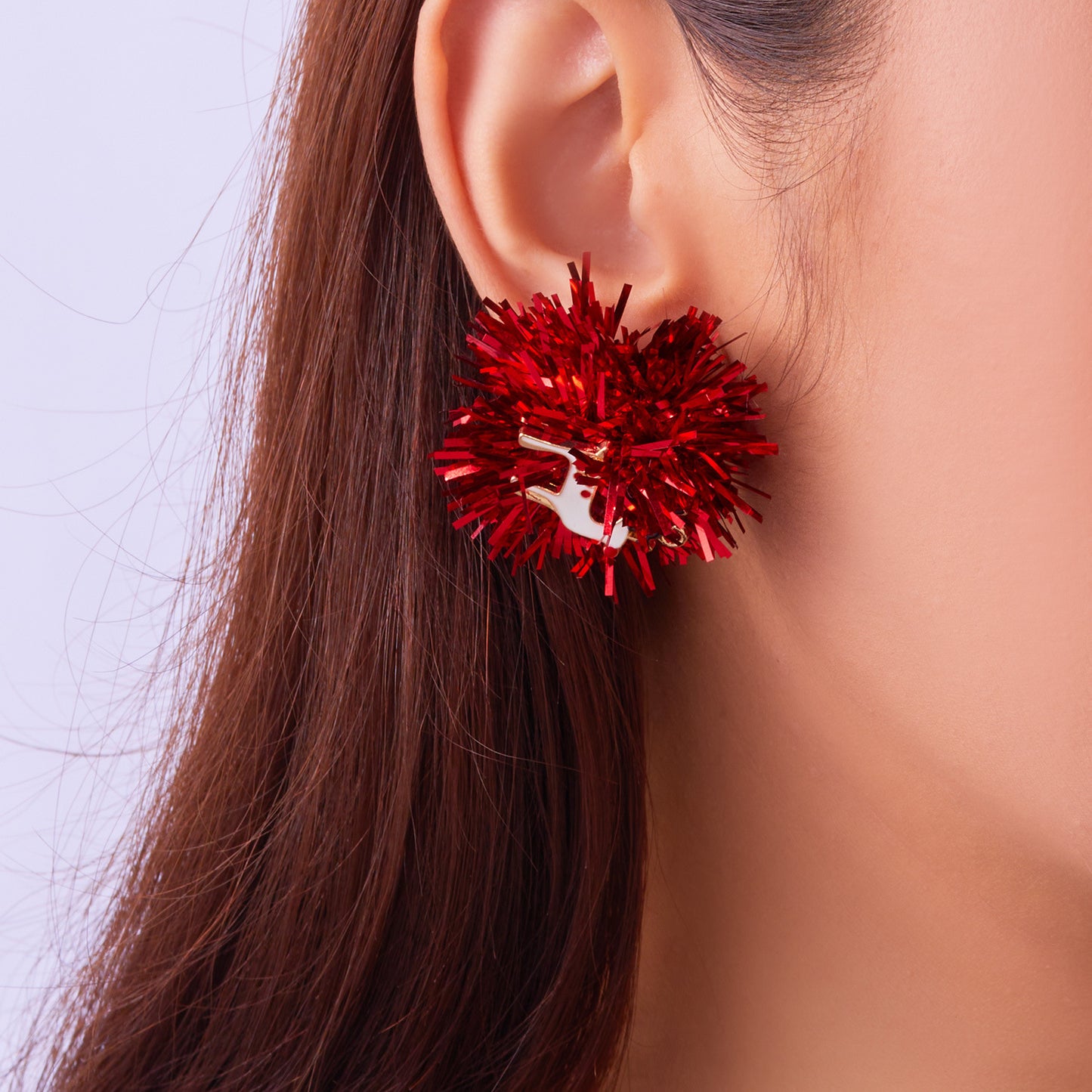 Pendientes de Navidad asimétricos con diseño de Papá Noel, alce, botas, campana y copo de nieve para mujer, de aleación chapada en oro
