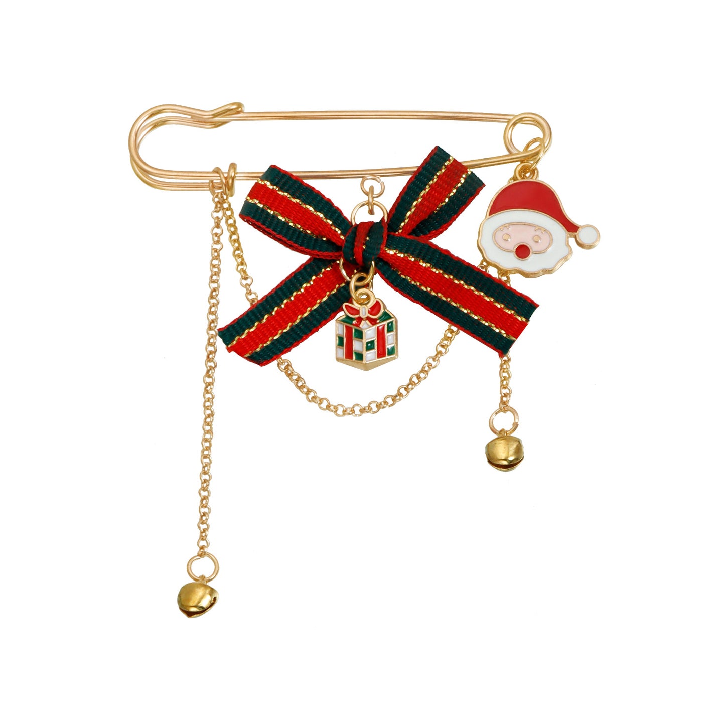 Broche Original de Aleación con Diseño Geométrico de Motivos de Copo de Nieve y Estrella para Mujer, Pin Decorativo de Navidad para Fiestas