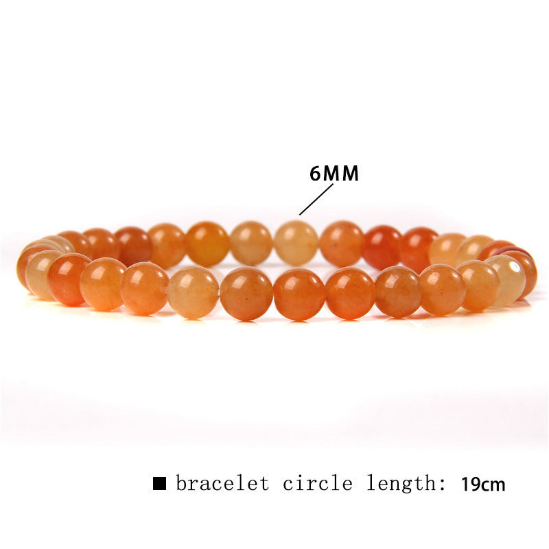 Elegant Casual Geometric Natural Agate Beaded Bracelet Unisex 6mm