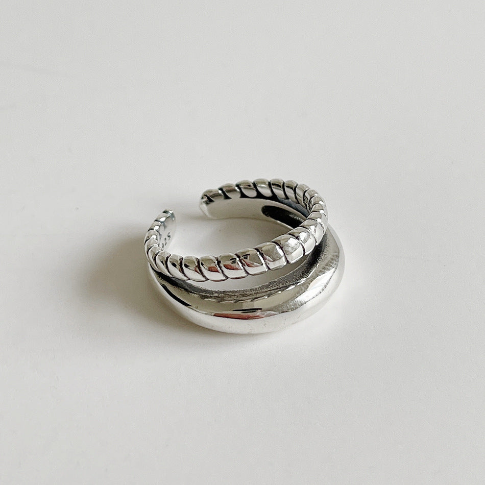 Minimalist 925 Sterling Silver Heart Ring for Women