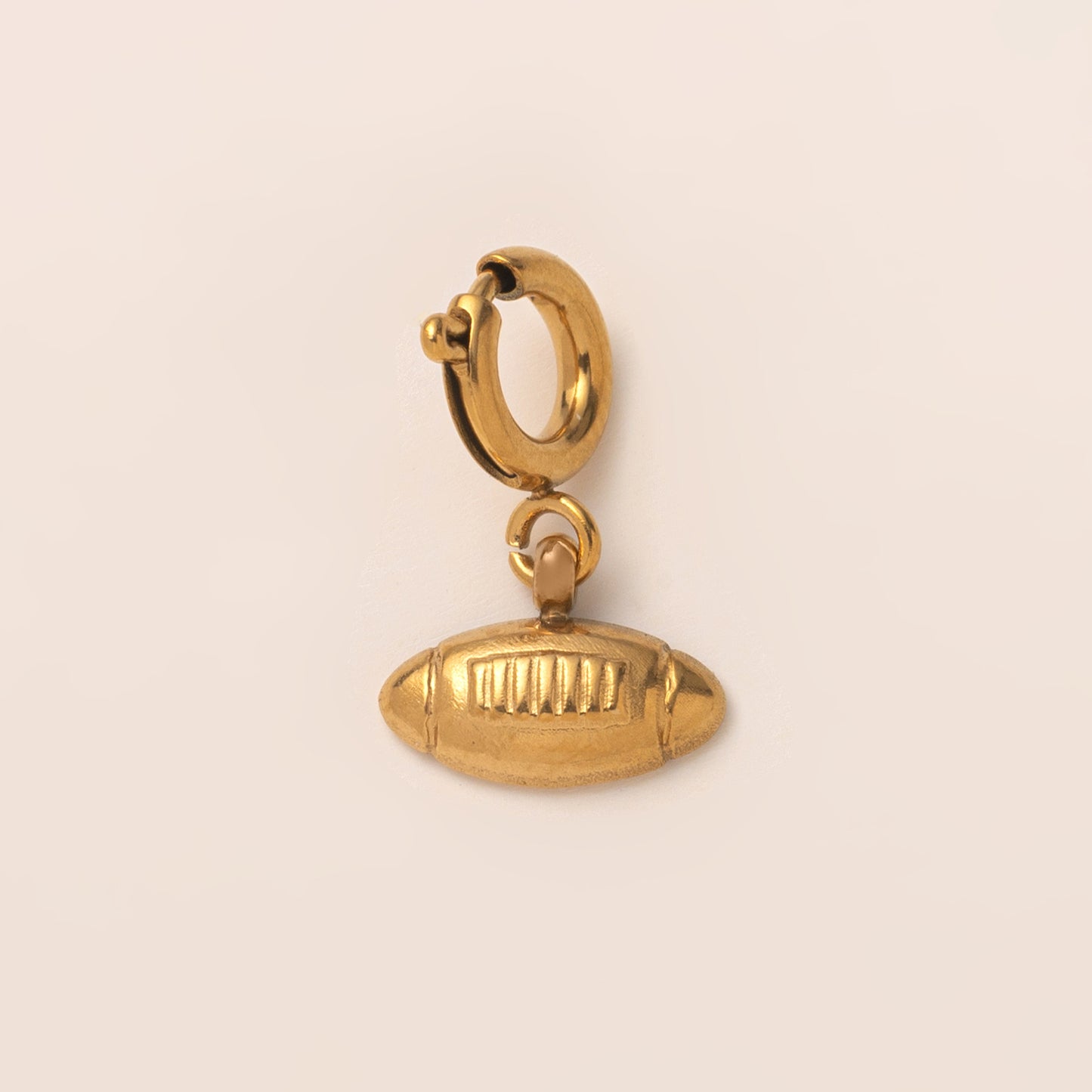Barretta charm vintage a forma di cuore in acciaio inossidabile placcato oro PVD