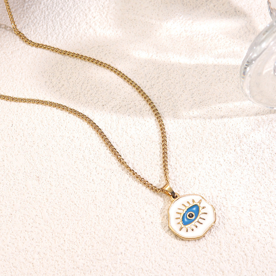 Collana da donna placcata in acciaio inossidabile a cuore geometrico minimalista