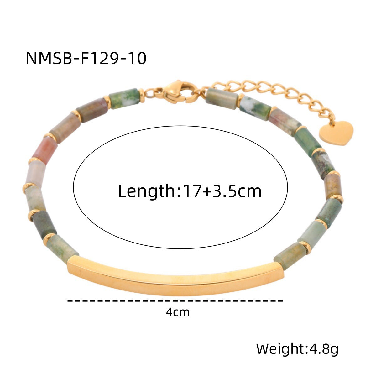 Bracciale da donna in acciaio inossidabile placcato oro 18K con motivo a nodi di bambù, design geometrico rettangolare, stile ufficio minimalista