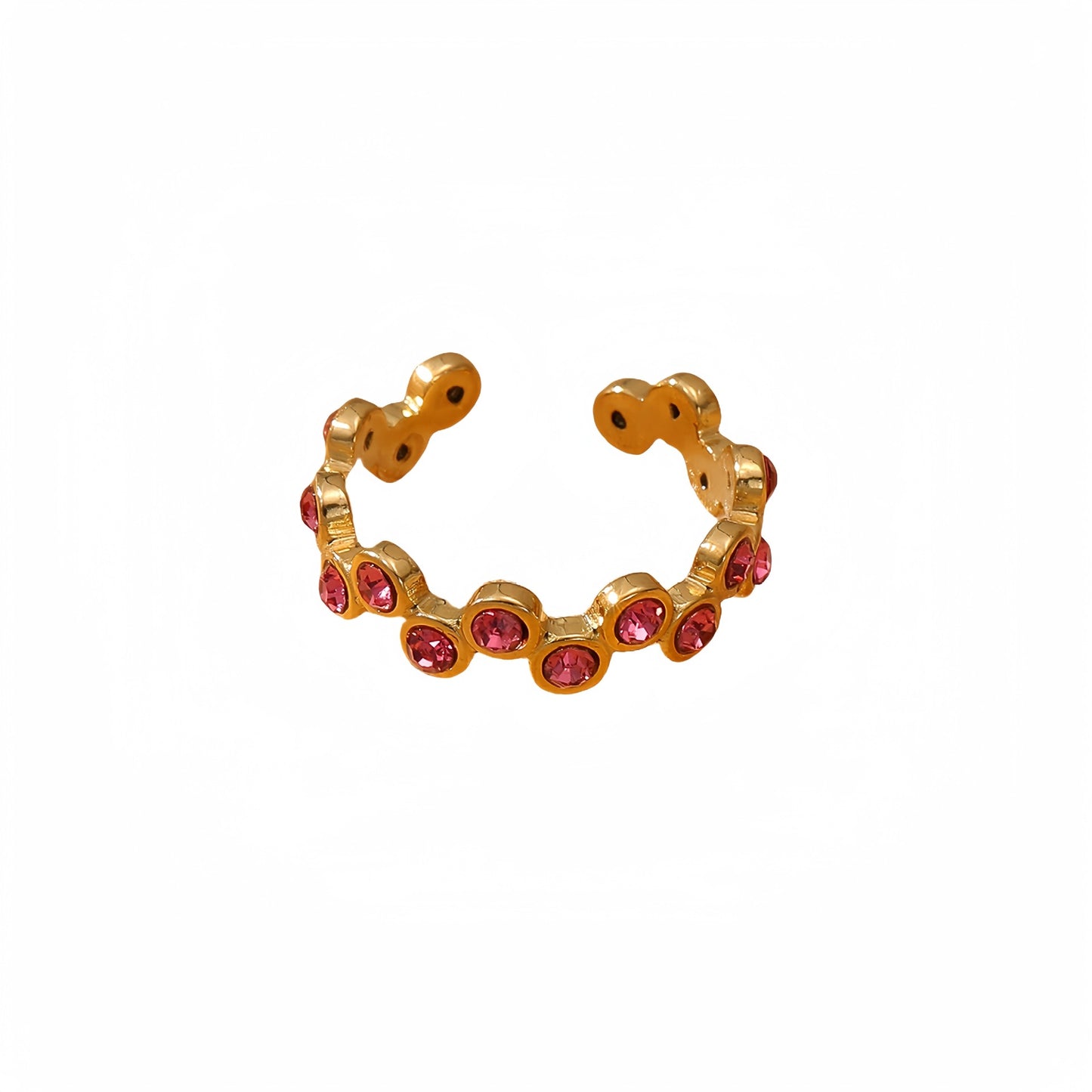 Anillo de Lujo Minimalista de Acero de Titanio con Diseño Circular Geométrico para Mujer, Banda de Moda de Acero Inoxidable Galvanizado