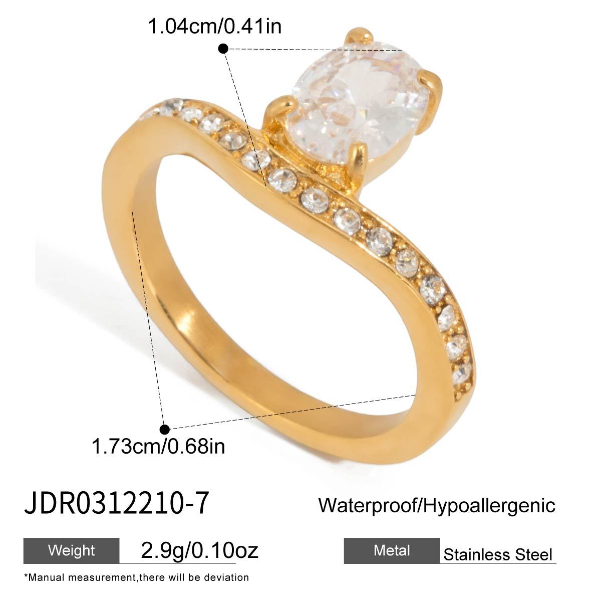 Elegant Geometric Heart Stainless Steel Plated Cubic Zirconia Bracelet for Women
