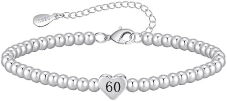 Personalized Heart Letter Number Brass Plated Silver Adjustable Bracelet Unisex Jewelry